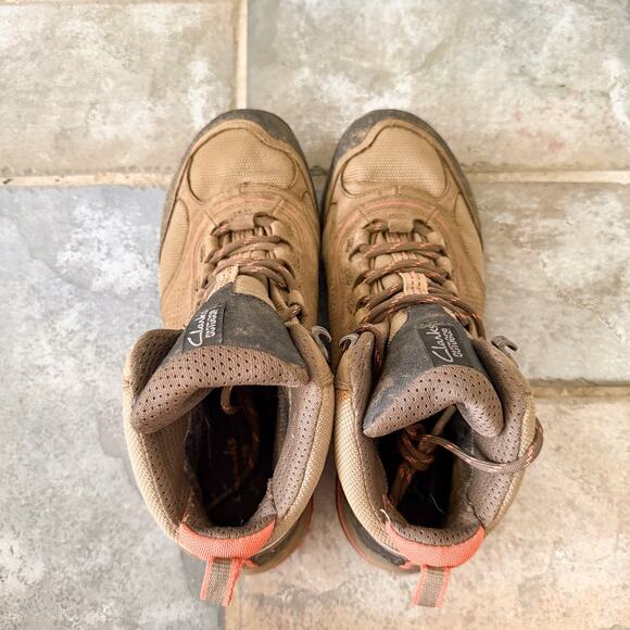 Clarks Gore-Tex Hiking Boots Tan Brown Waterproof Trail Shoes Men’s 9 main image 4